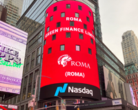 上市公司ROMA登陸納斯達克大屏